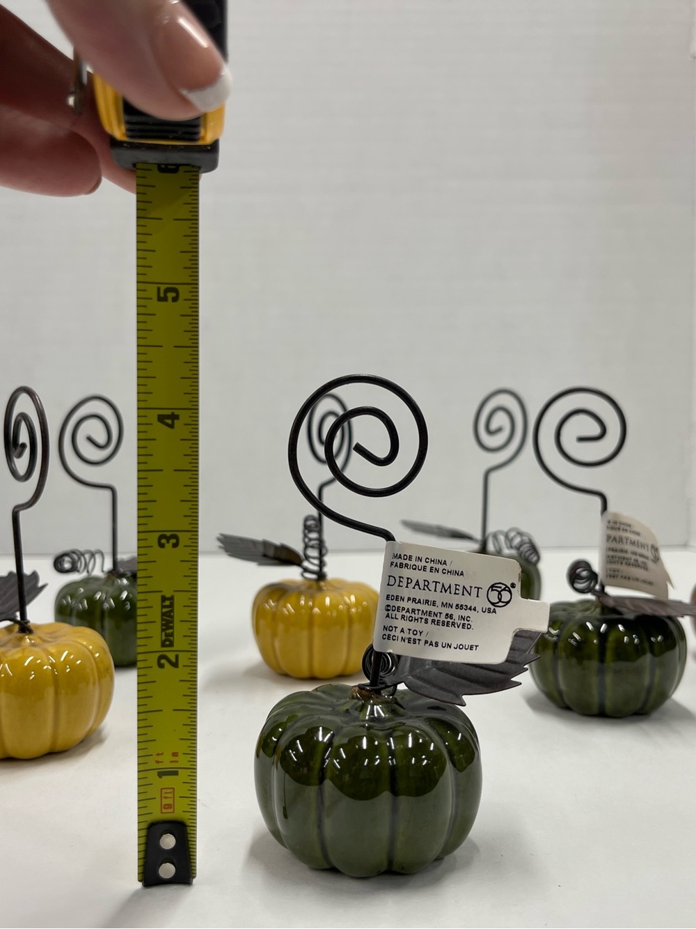 Department 56 place card holders (7) pumpkins - Picture 4 of 8